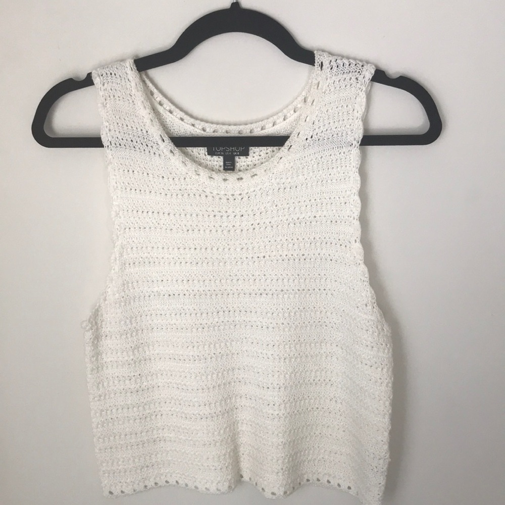 ✨ Topshop Knitted White Tank Top ✨